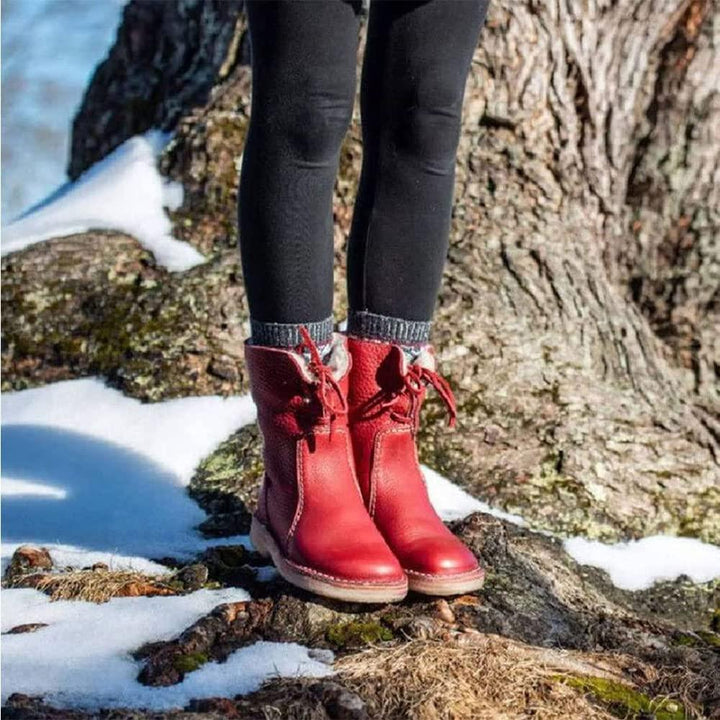 Damen Wasserfeste Stiefeletten mit warmer Fütterung – Natalja