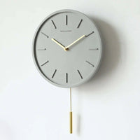 Zement Wanduhr mit Metallpendel - Tundra