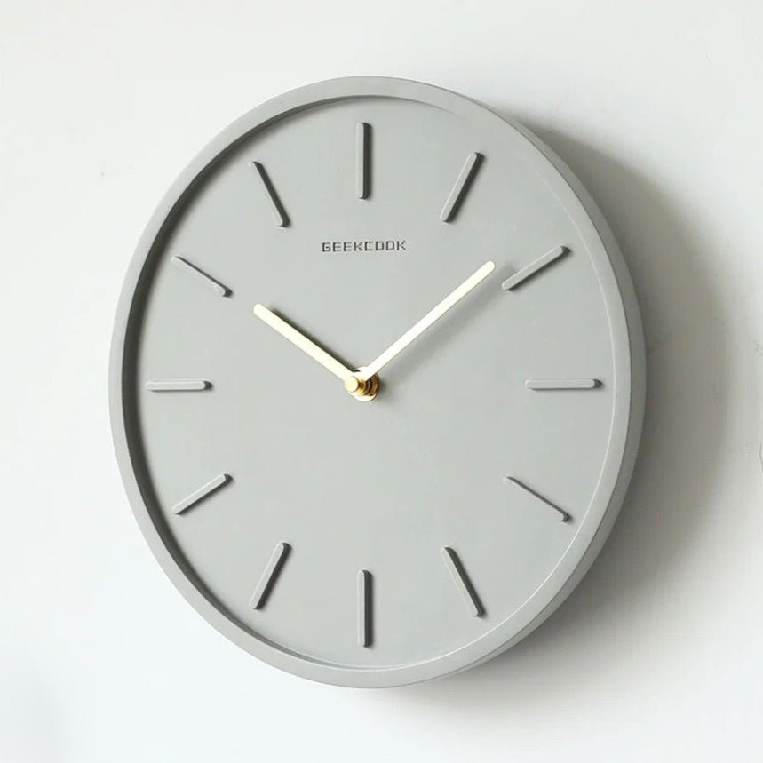 Zement Wanduhr mit Metallpendel - Tundra