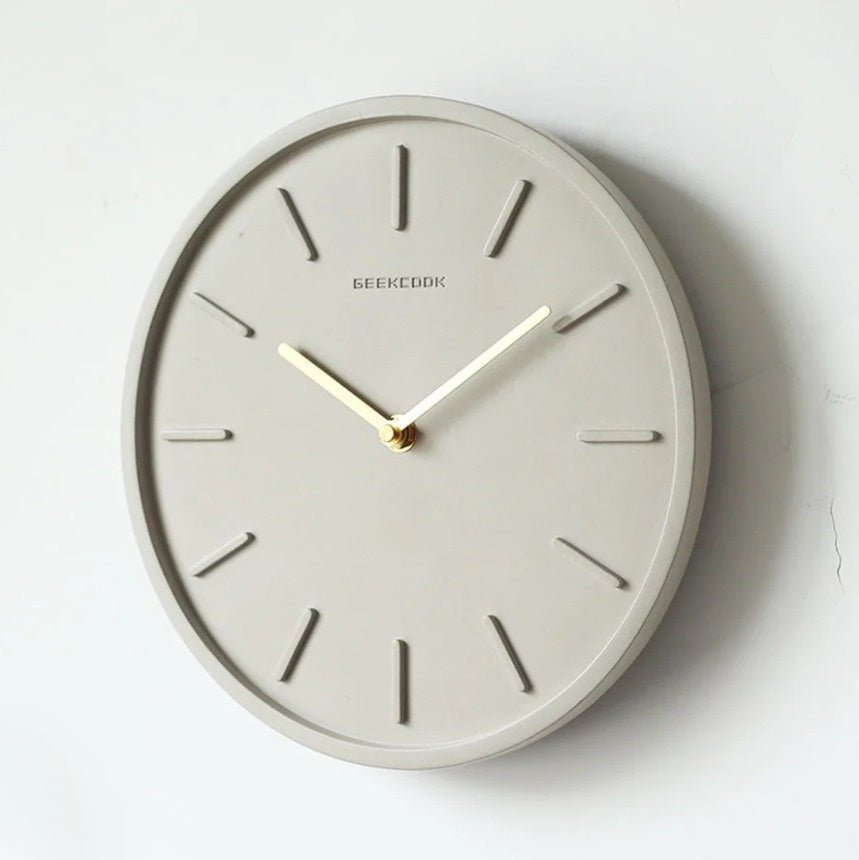 Zement Wanduhr mit Metallpendel - Tundra