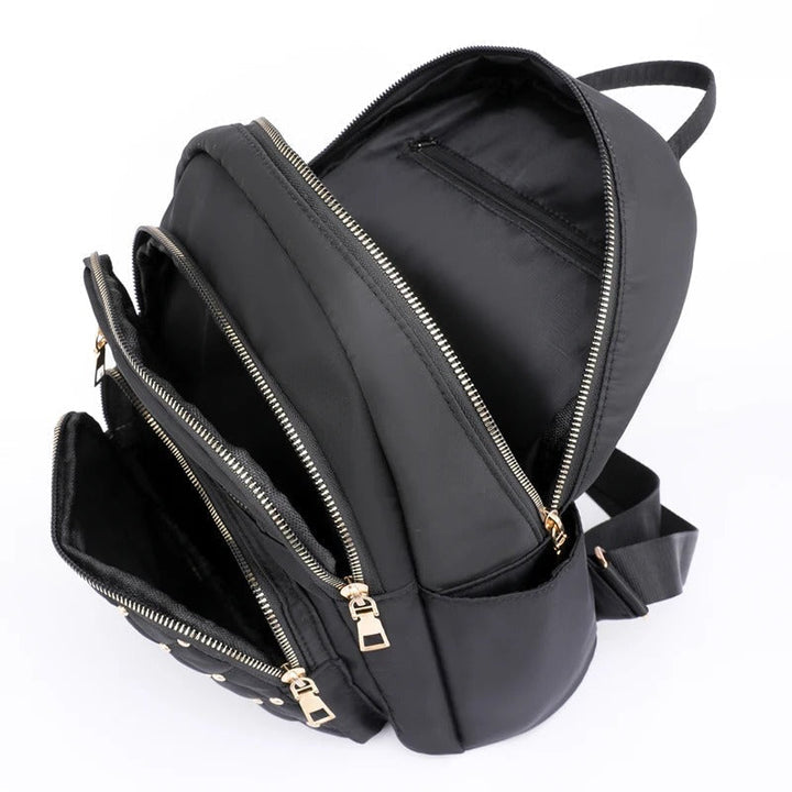 Leichter wasserabweisender Nylon-Rucksack für Damen – Reisen & Schule