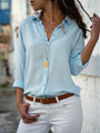 Lockeres Damen-Bluse mit Knopfleiste – Isabella