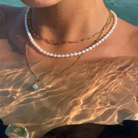 Paperclip Choker Necklace - Lina-Gold-Nora Luxe
