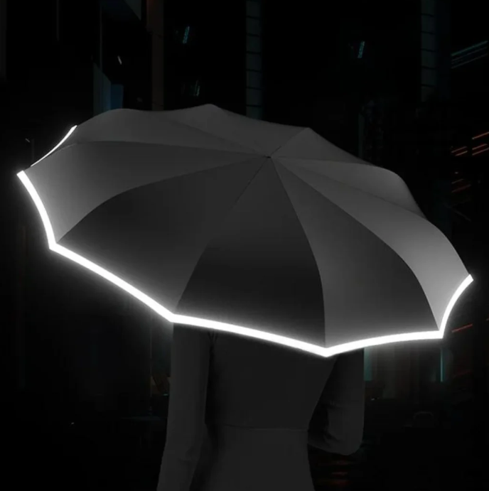 Reflektierender Sturmregenschirm – AeroGlow