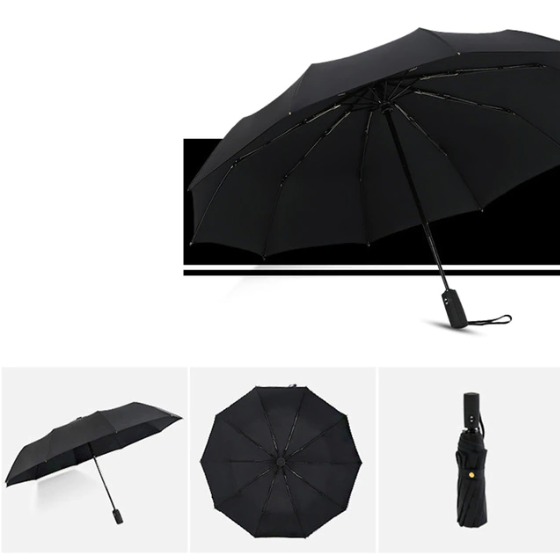 Sturmsicherer & Faltbarer Regenschirm – AeroShield