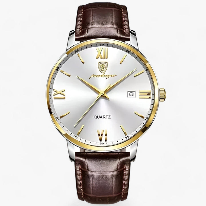 Luxus Herrenarmbanduhr mit Lederband – Adrien