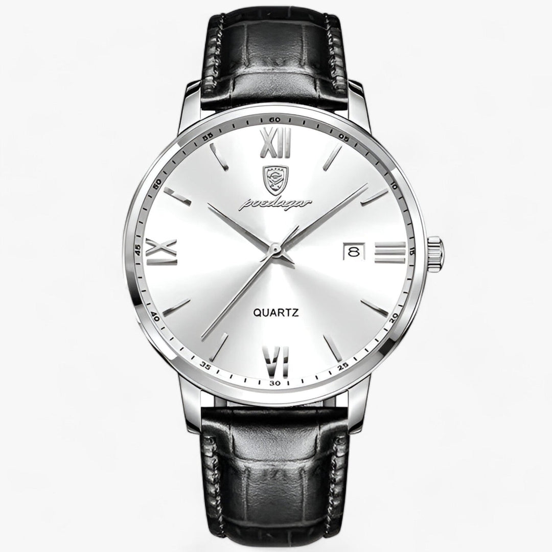Luxus Herrenarmbanduhr mit Lederband – Adrien