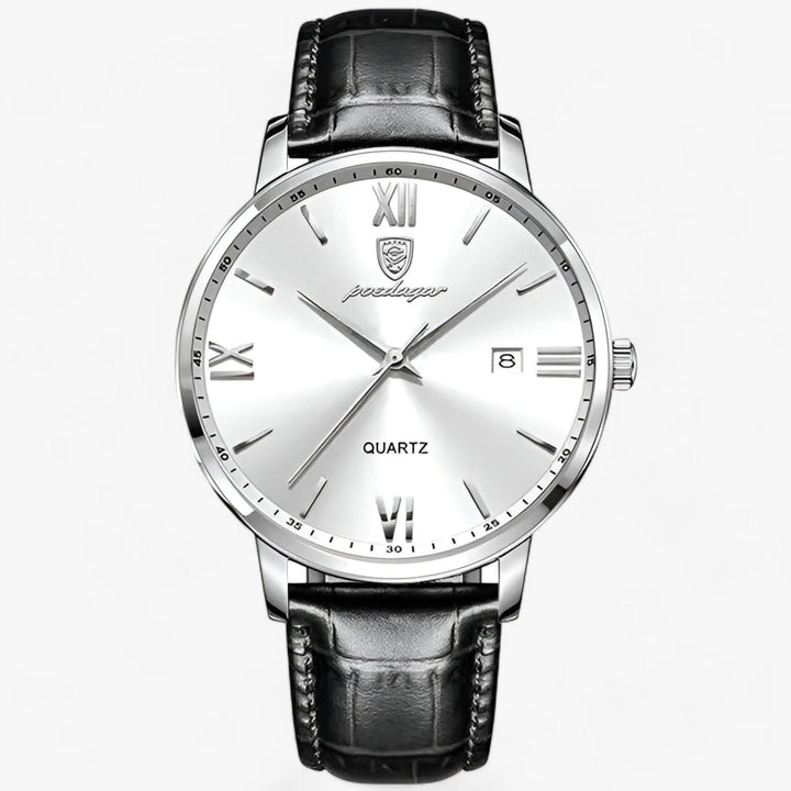 Luxus Herrenarmbanduhr mit Lederband – Adrien