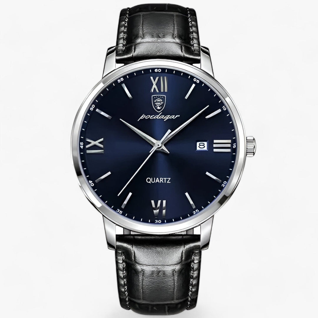 Luxus Herrenarmbanduhr mit Lederband – Adrien