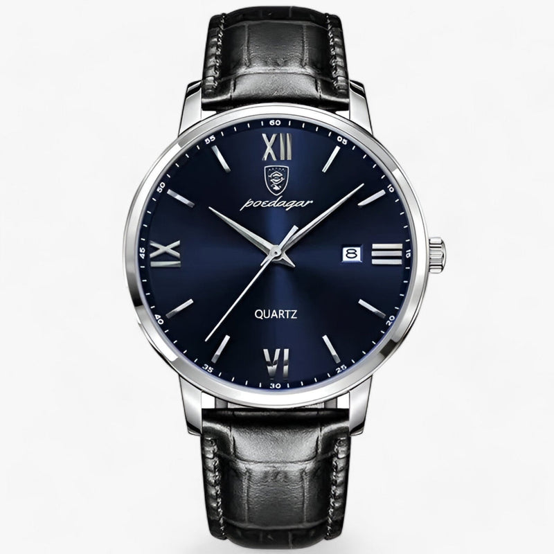 Luxus Herrenarmbanduhr mit Lederband – Adrien