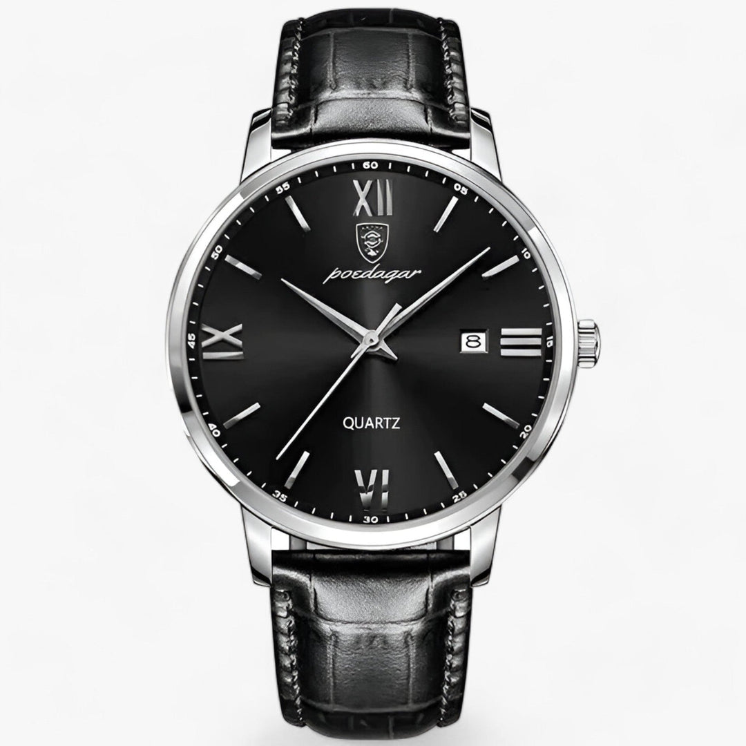 Luxus Herrenarmbanduhr mit Lederband – Adrien