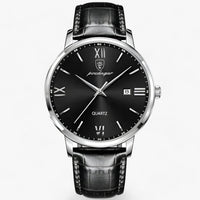 Luxus Herrenarmbanduhr mit Lederband – Adrien