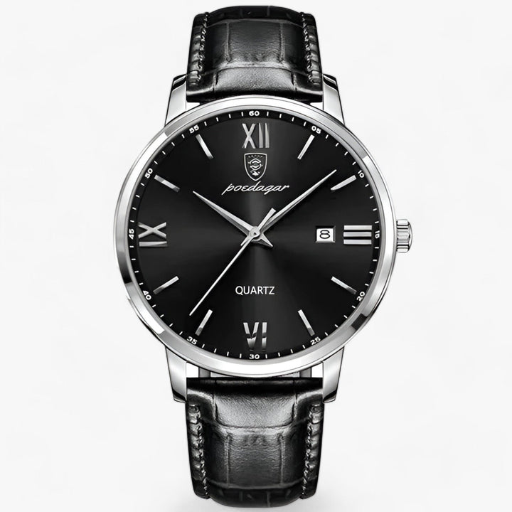 Luxus Herrenarmbanduhr mit Lederband – Adrien