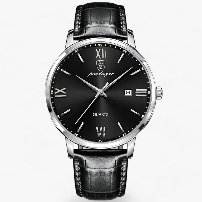 Luxus Herrenarmbanduhr mit Lederband – Adrien