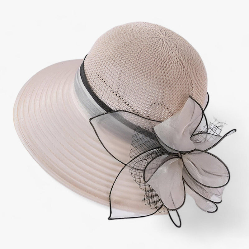 Eleganter Damen Sonnenhut mit breiter Krempe – Bellavue