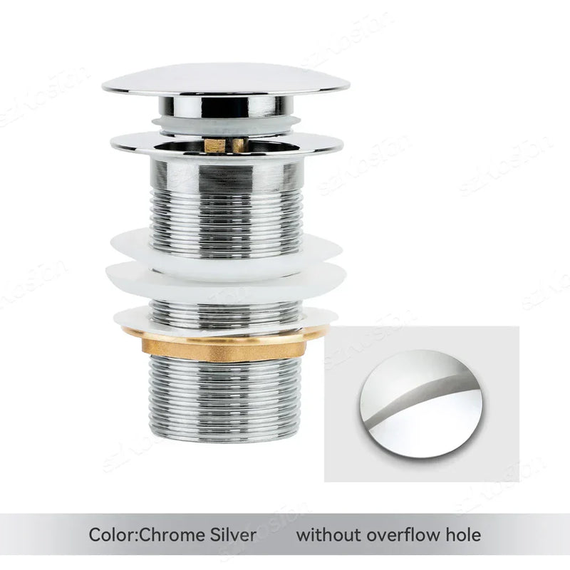 Pop‑Up Basin Drain Plug with Overflow Options – Buy 1, Get 1 Free-Brushed Gold-State of Style