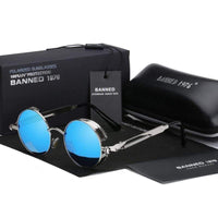 Retro Runde Gepolarisierte Steampunk Sonnenbrille – Argo