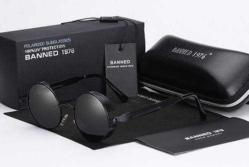 Retro Runde Gepolarisierte Steampunk Sonnenbrille – Argo