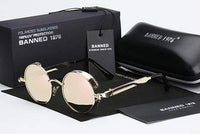 Retro Runde Gepolarisierte Steampunk Sonnenbrille – Argo