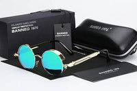 Retro Runde Gepolarisierte Steampunk Sonnenbrille – Argo