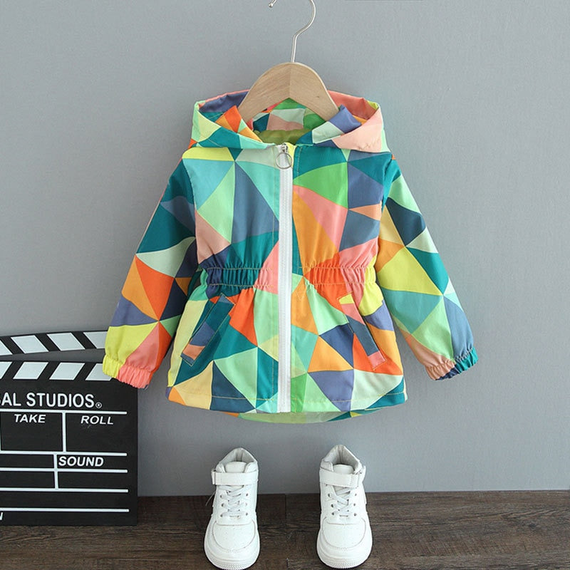 Modische Schmetterlings-Regenjacke für Mädchen - ButterflySplash