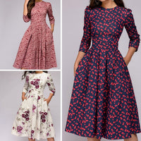 Retro Kleid mit Blumenmuster – Florina