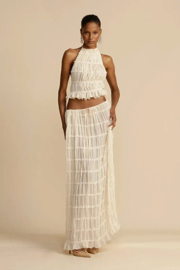 Rugloses Chiffon-Set – Calysta