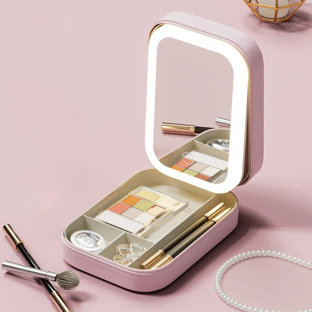 Kompakter beleuchteter Make-up-Organizer für unterwegs - Liora