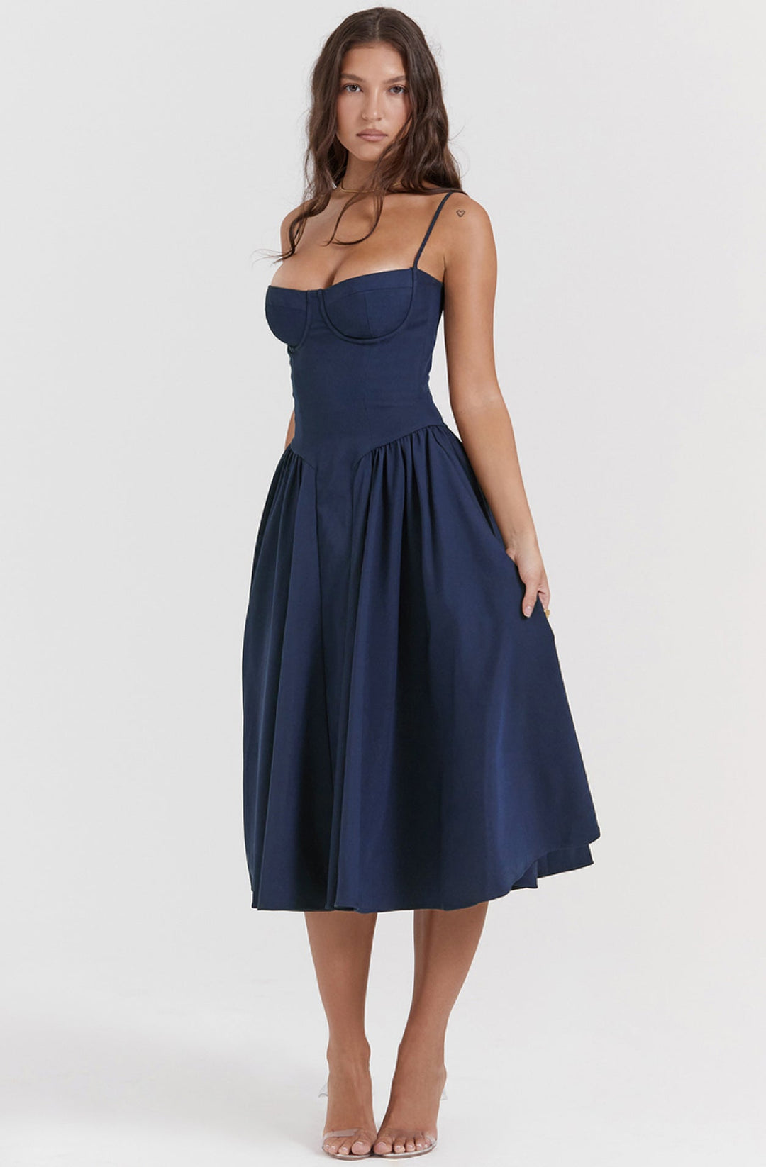 Sommerkleid mit Sweetheart-Ausschnitt – Elvira
