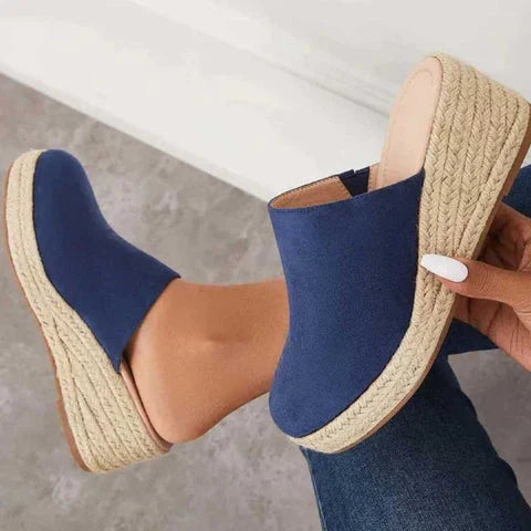 Retro Chic Keilabsatz Sandalen - Vera