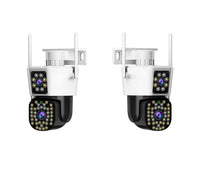 Set von 2 Sicherheitskameras mit Doppelobjektiv – DualGuard Max 2-Pack