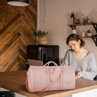 Konvertierbare PU-Leder-Kleidungs-Duffel – Handgepäck Weekender Reisetasche