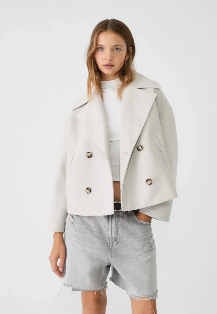 Herbstliche Kurzjacke im Doppelreiher-Stil – Clara