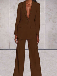 Damen Business-Zweiteiler mit Blazer & Weitbein-Hose – Emilia