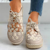 Bestickte Blumenschuhe mit unterstützender Fußbett – Lucine