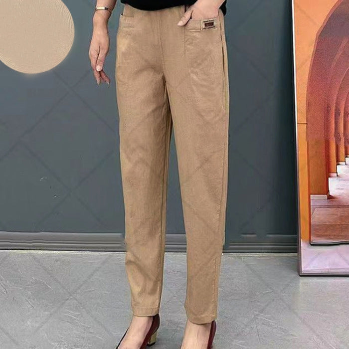 Leichte Sommerhose aus Baumwolle mit Stretchbund – Linnea