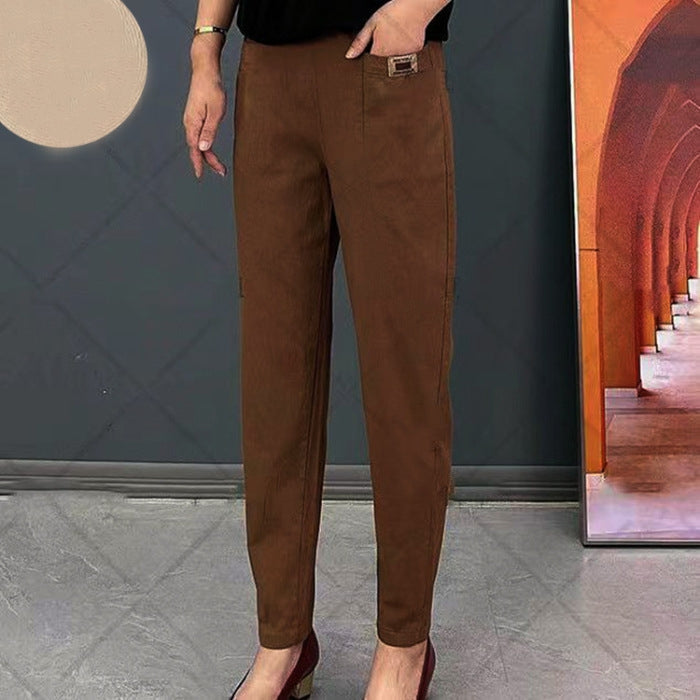 Leichte Sommerhose aus Baumwolle mit Stretchbund – Linnea