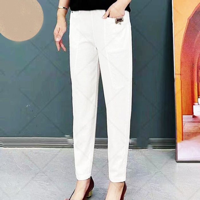 Leichte Sommerhose aus Baumwolle mit Stretchbund – Linnea