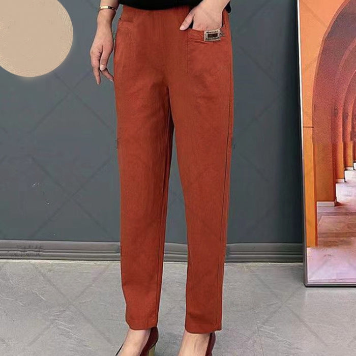 Leichte Sommerhose aus Baumwolle mit Stretchbund – Linnea