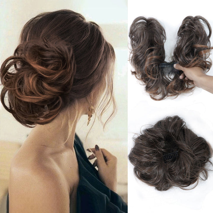 Messy Clip-in Bun mit Seitenclip – Elina