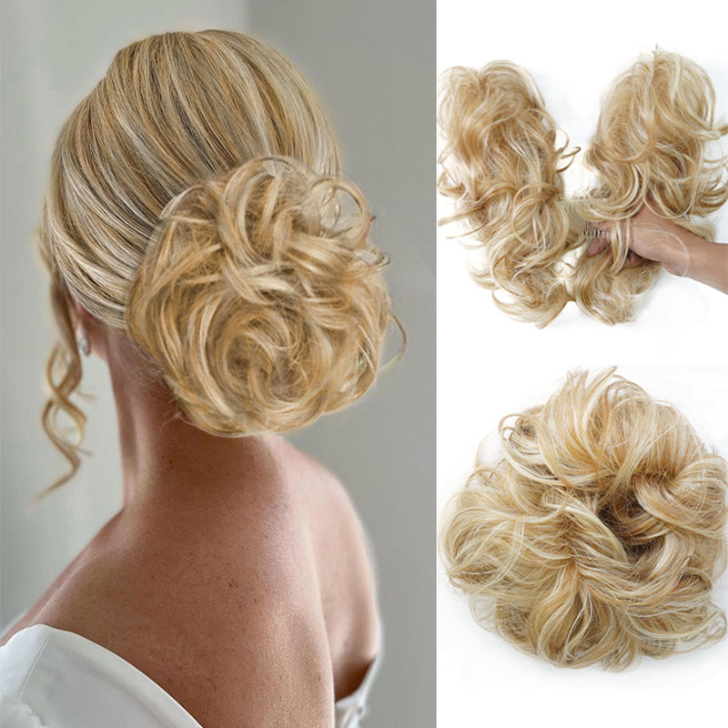 Messy Clip-in Bun mit Seitenclip – Elina