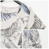 Botanisches Sommerkleid mit Rundhals & floraler A-Linienform – Elvira
