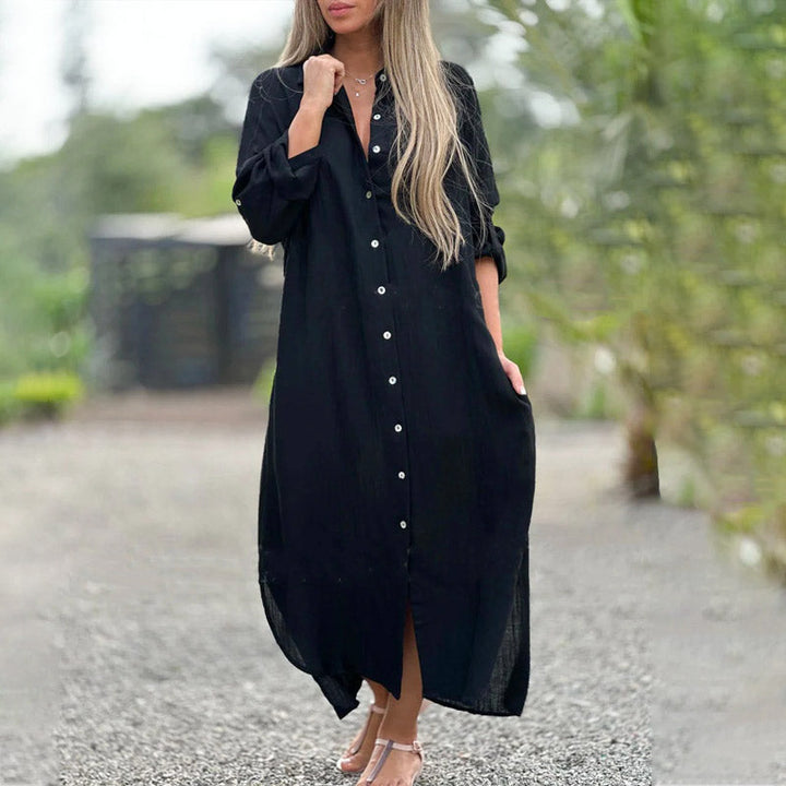 Luftige Polo-Shirtkleid Damen – Marlene
