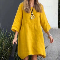 Luftiges Sommerkleid mit lockerer Passform & praktischer Tasche – Malia