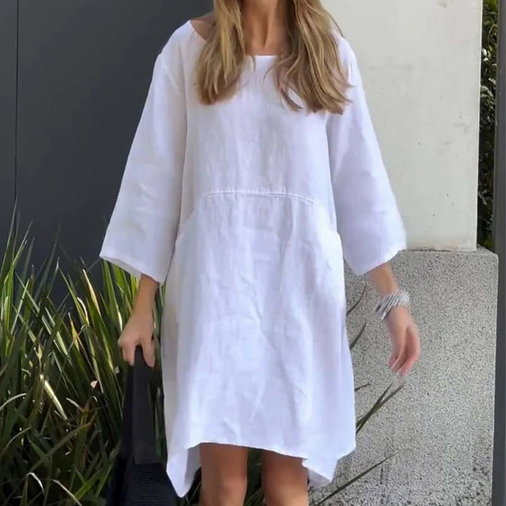 Luftiges Sommerkleid mit lockerer Passform & praktischer Tasche – Malia