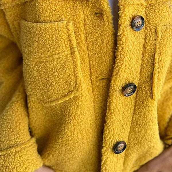 Kurze Teddyjacke - Dion | Warm mit stilvollem Reverskragen