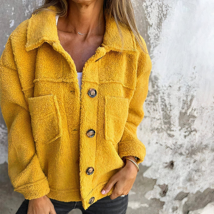 Damenjacke aus weichem Teddy-Material – Marisol