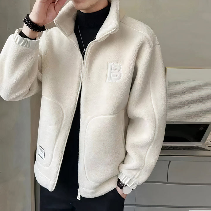 Herren Fleece-Jacke mit hohem Kragen – Mailand