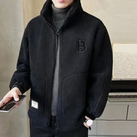 Herren Fleece-Jacke mit hohem Kragen – Mailand
