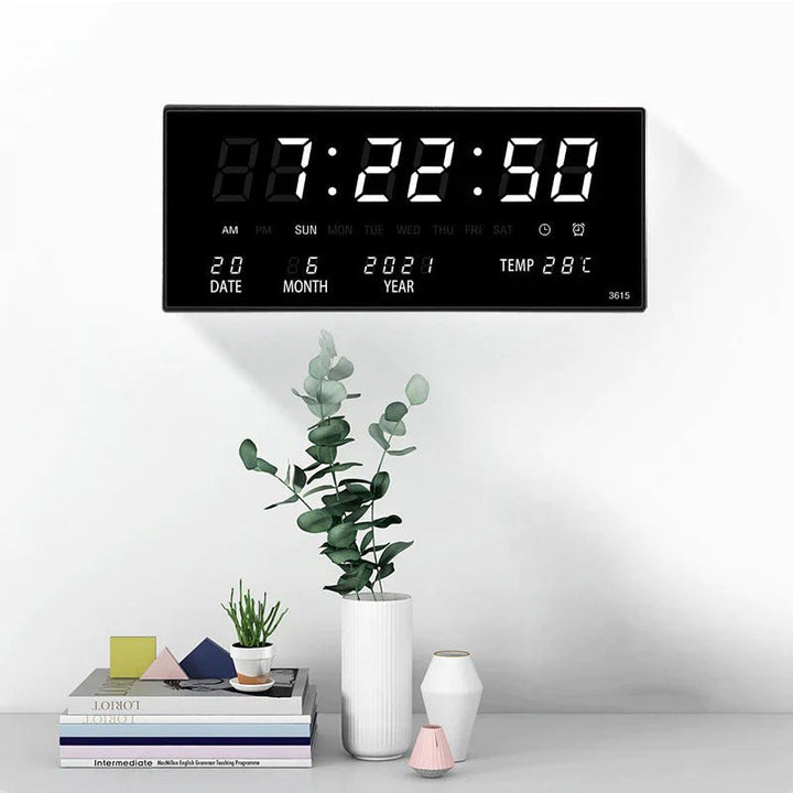 LED Wanduhr mit Spiegeleffekt – Lumino